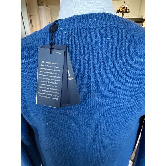 Polo Ralph Lauren Polo Country Sweater Pocket Crew Neck Mens Blue XXL New $298 - Picture 6 of 14